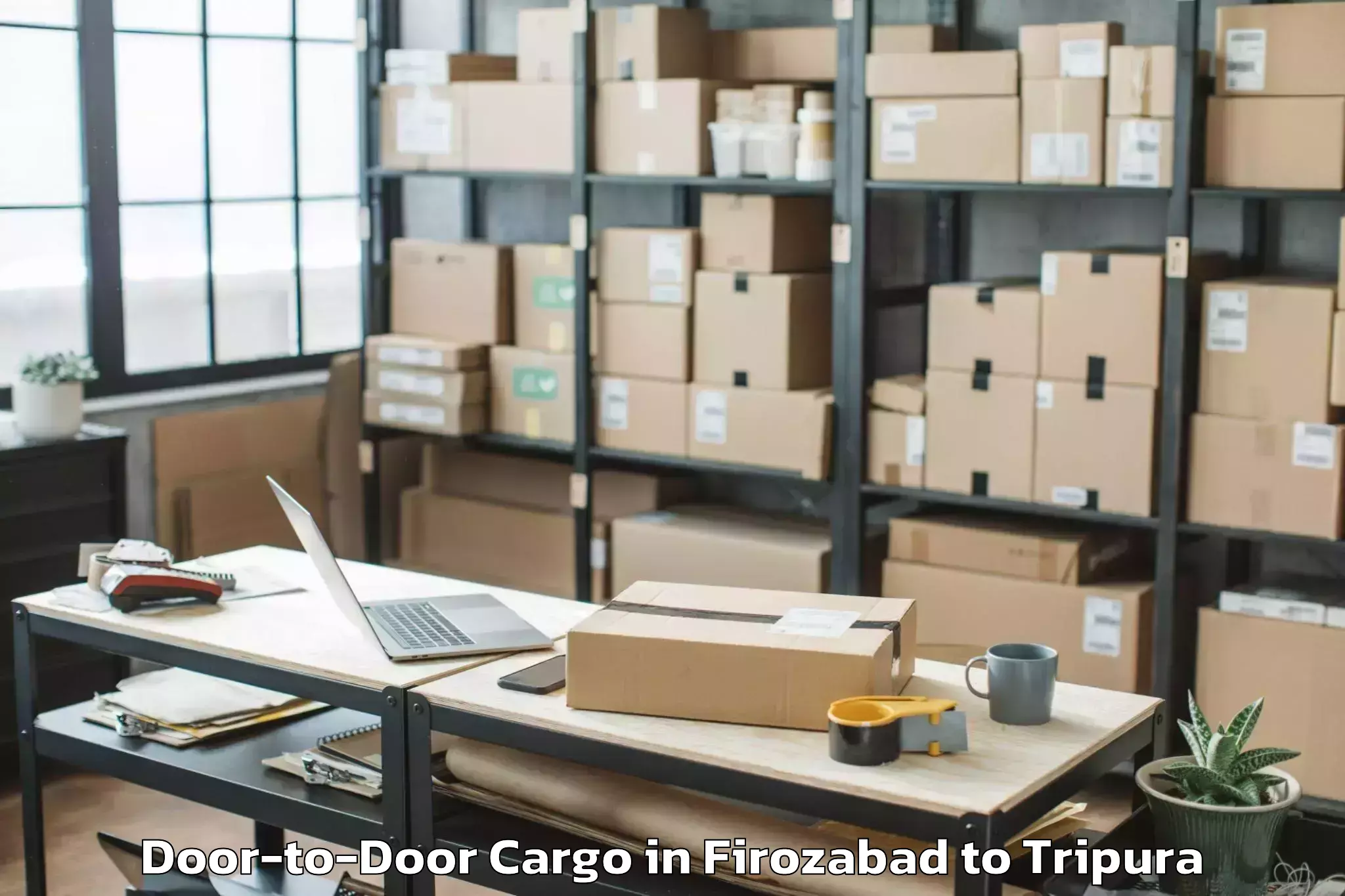 Book Firozabad to Amarpur Gomati Door To Door Cargo Online